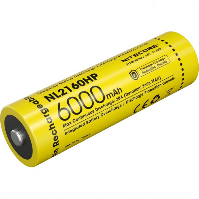 Аккумулятор NITECORE NL2160HP 21700 3.6v 6000mAh 0553