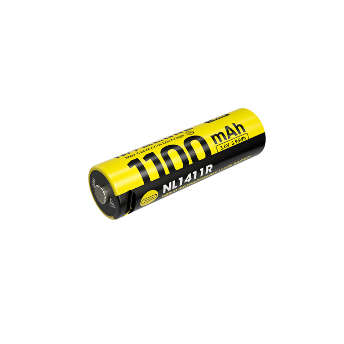 Аккумулятор с защитой NITECORE NL1411R 14500 1100мАч 3,6В (3,96 Втч/3A) USB-C 2742