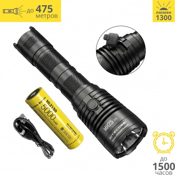Фонарь NITECORE MH25V2 HUNTING KIT 21872