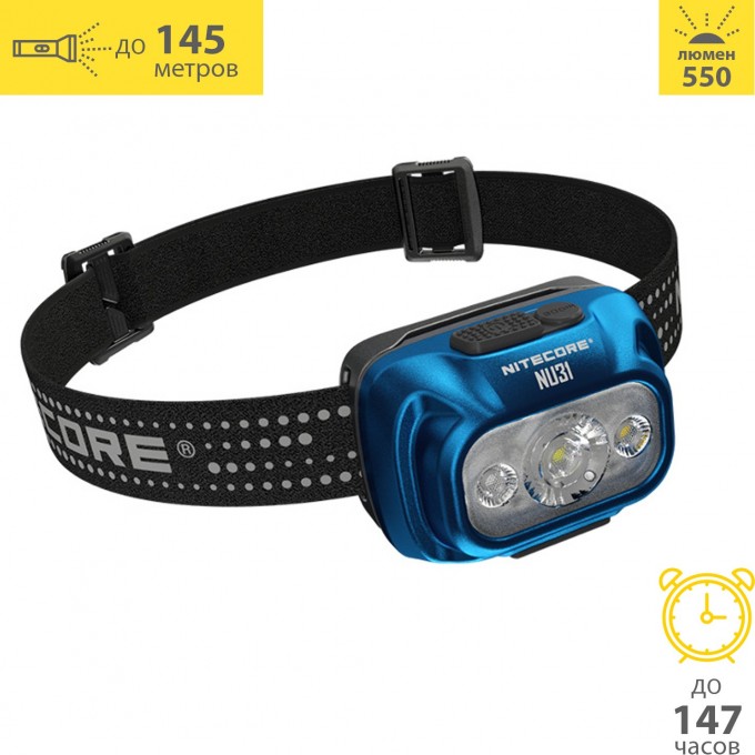 Налобный фонарь NITECORE NU31 CHILL BLUE PRIMARY 0136