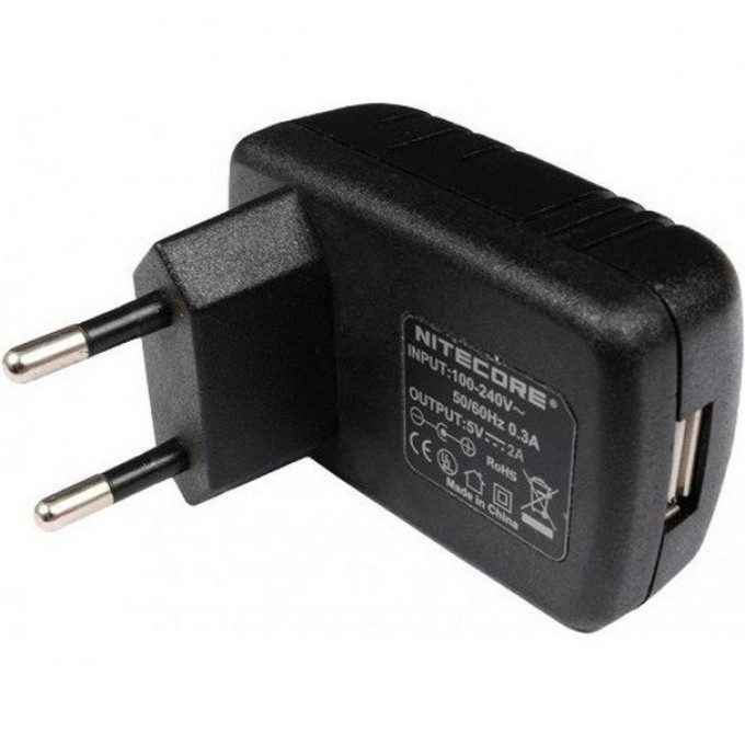 Сетевое зарядное устройство NITECORE 2A 2.1A черный 1404795